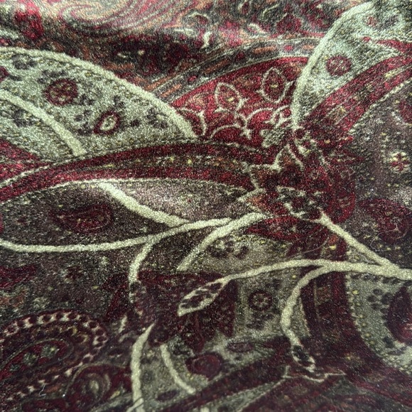 Moda International Velvet Paisley Skirt Featuring Brown, Green, Red, & Rust Hues - Picture 1 of 11